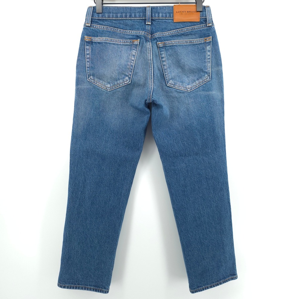 Lucky Brand Authentic Straight Women Jeans 0/25 Blue Side Stripe Denim - Picture 3 of 13
